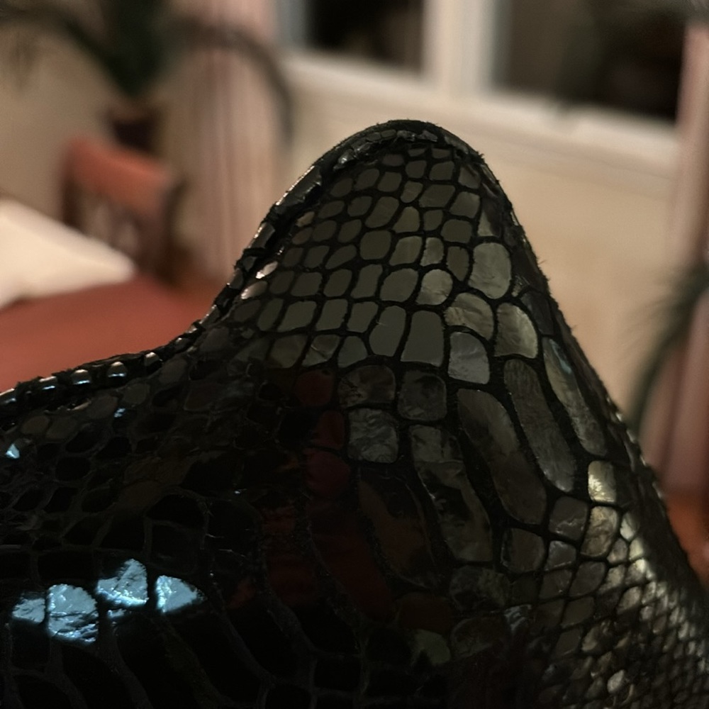 Michael Michael Kors Black Python Embossed Leathe… - image 8